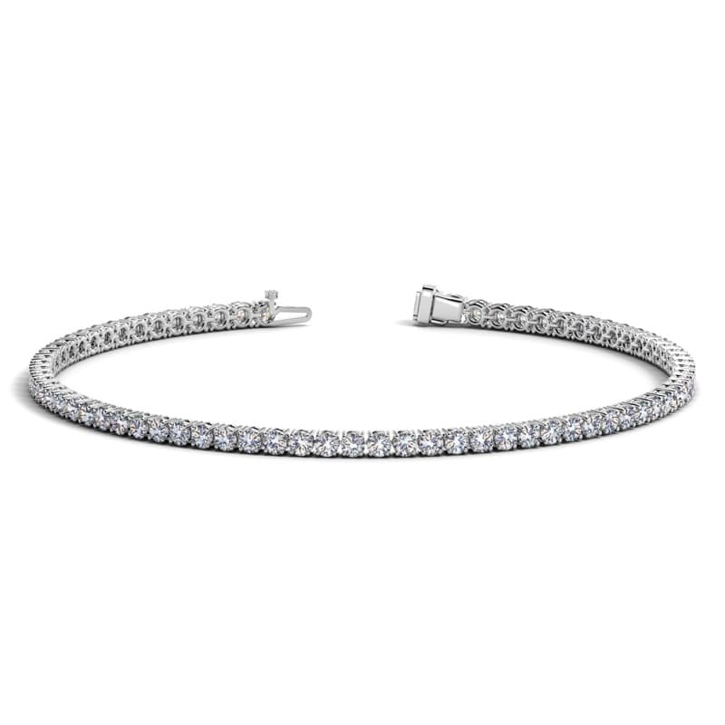 Tennis Bracelet, 14K White Gold
