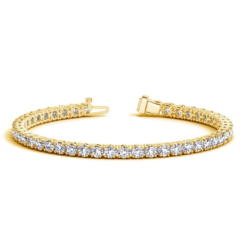 Tennis Bracelet, 14K Yellow Gold