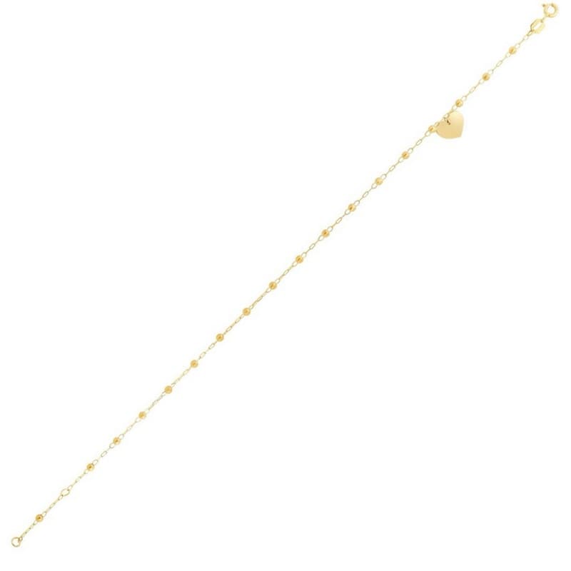 Charm Anklet, 14K Yellow Gold