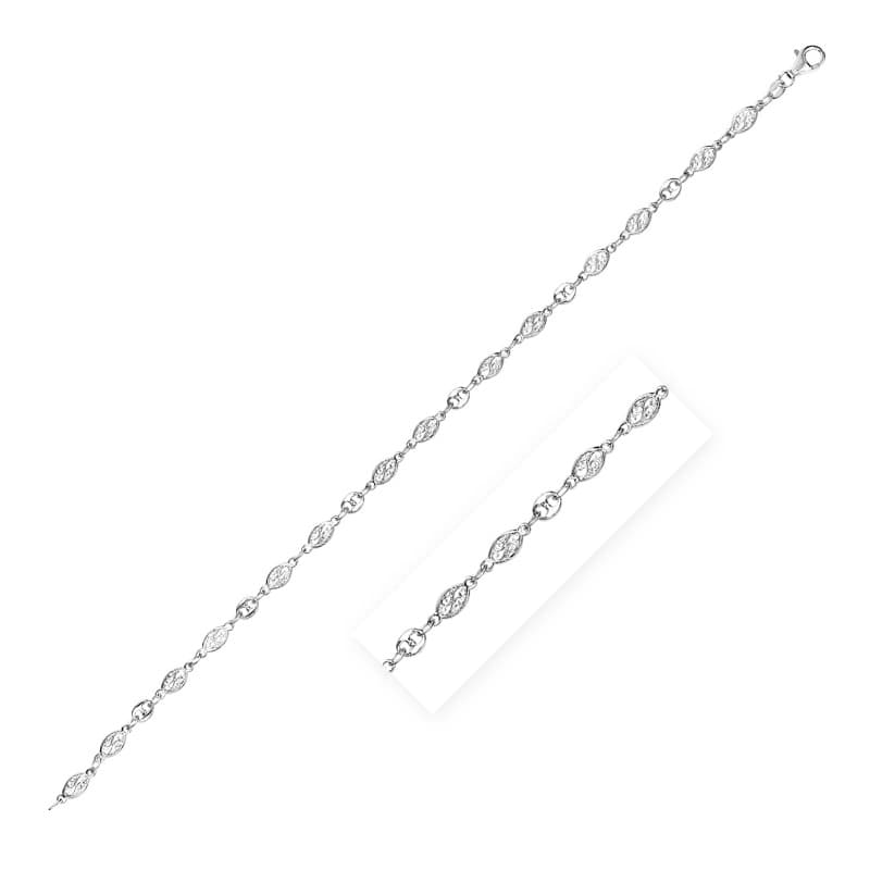 Fancy Anklet, Sterling Silver